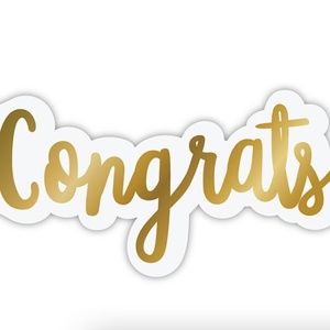 20ct Die Cut Foil Beverage Graduation Napkins - CONGRATS